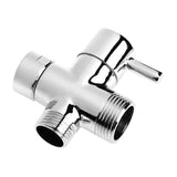 Maxbell T-adapter 3-Ways Shower Head Shut-Off Valve 2.5cm 2cm Solid Brass Bath Toilet Bidet Sprayer Switch Diverter Chrome