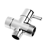 Maxbell T-adapter 3-Ways Shower Head Shut-Off Valve 2.5cm 2cm Solid Brass Bath Toilet Bidet Sprayer Switch Diverter Chrome