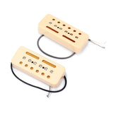 Maxbell 2pcs Replacement Guitar Pickup Vintage Soap Bar Cream Pickups for P-90 Electric Guitar Accessories