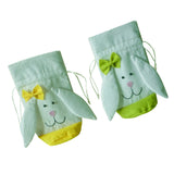 Maxbell 2pcs/set Fabric Rabbit Bunny Bag for Easter Egg Candy Sweet Party Favor