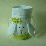 Maxbell 2pcs/set Fabric Rabbit Bunny Bag for Easter Egg Candy Sweet Party Favor