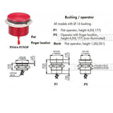 Maxbell 16mm Resetable Flat Head Stainless Steel Push Button Switch