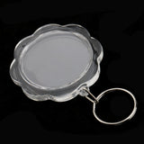 Maxbell 10Pieces Flower Shape Blank Insert Photo Picture Frame Split Ring Keychain