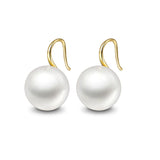 Maxbell 9-10MM 5 Pairs Pearl Imitation Earrings Fashion Round Ball Ear Hook Dangle Jewelry