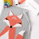 Maxbell Baby Toddler Bedding Knitted Fox Blanket Soft Crochet Blanket Swaddling Wrap