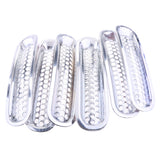 Maxbell 7 Pieces Chrome Car Front Grille Cover Insert Mesh Grill for Jeep Wrangler