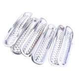 Maxbell 7 Pieces Chrome Car Front Grille Cover Insert Mesh Grill for Jeep Wrangler
