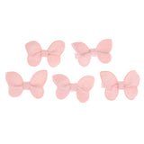 Maxbell Pink Butterfly Design Hair Clips Hair Accessories Headpiece for Girls Kids Children 5-piece