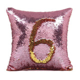 Maxbell Double Color Reversible Sequin Mermaid Glitter Cushion Cover Pillow Case #7