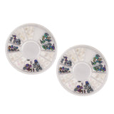 Maxbell 2 Pack 10 Wheels Nail Art Decor Accessories Nail Rhinestones Heart Oval Round Manicure Nail Art Decorations Gems Nail Tools