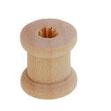 Maxbell 100 Pieces Mini Natural Color Wooden Empty Spools for Thread String Ribbons Wires Trims 14mmx12mm