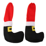 Maxbell 4 Pieces Novelty Christmas Santa Claus Chair Table Leg Sock Covers Home Party Dinner Housewarming Gift