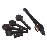 Maxbell 4/4 Full Size Violin Parts Accessories Ebony Tailpiece+Tuning Pegs+Endpin