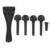 Maxbell 4/4 Full Size Violin Parts Accessories Ebony Tailpiece+Tuning Pegs+Endpin