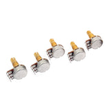 Maxbell 5 Pcs Mini Golden Short Shaft Pot A500K-ohm Volume Control for Guitar Bass