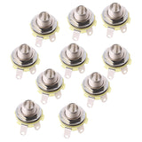 Maxbell 10pcs 1/4'' 6.35mm Mono Jack Socket Mount Audio Jack Speaker Adapter Connector for Electric Guitar Bass