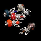 Maxbell 5 Pieces Multi-color Acrylic Alloy Angel Wing Charms Pendant DIY Jewelry 31x18mm