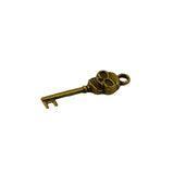 Maxbell 50Pcs Steam Punk Demon Skull Key Charms Pendant Jewelry DIY Making Bronze