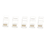 Maxbell 100 Pieces RJ45 Network Cable Modular Plug CAT5e 8P8C Gold Plated Ethernet Connector