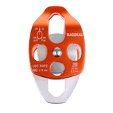 Maxbell Rock Climbing Double Aluminum Side Swing Pulley Orange 32KN