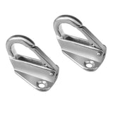 Maxbell 2 Pieces Marine Grade 316 Stainless Steel Snap Type 43mm Fender Hook for Boat, Ship, Yacht, Sail
