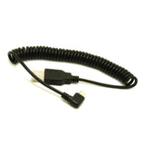 Maxbell USB 2.0 A Male to Mini B 5 pin Left Angle Male Spiral Coiled Cable Adapter Cord for ALL GoPro Hero Edition, MP3 Players, Digital Cameras,PS controller,GPS Devices,PDAs,etc