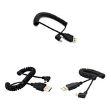 Maxbell USB 2.0 A Male to Mini B 5 pin Left Angle Male Spiral Coiled Cable Adapter Cord for ALL GoPro Hero Edition, MP3 Players, Digital Cameras,PS controller,GPS Devices,PDAs,etc