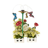 Maxbell Decorative Solar Garden Stake Solar Powered Fluttering Butterflies Yard Patio Plants Decor