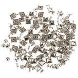 Maxbell 50 Pieces DIY Metal Leather Craft Repairs Studs Punk Spike Decoration Silver