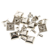 Maxbell 50 Pieces DIY Metal Leather Craft Repairs Studs Punk Spike Decoration Silver