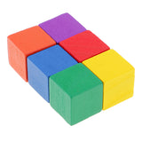 Maxbell Durable Pack of 50 Assorted Wood Blocks Cube for Kids Creative Games Toys Educational Toys Birthday Gift 0.78inch