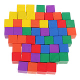 Maxbell Durable Pack of 50 Assorted Wood Blocks Cube for Kids Creative Games Toys Educational Toys Birthday Gift 0.78inch