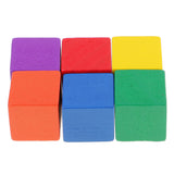 Maxbell Durable Pack of 50 Assorted Wood Blocks Cube for Kids Creative Games Toys Educational Toys Birthday Gift 0.78inch