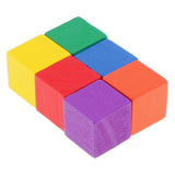 Maxbell Durable Pack of 50 Assorted Wood Blocks Cube for Kids Creative Games Toys Educational Toys Birthday Gift 0.78inch