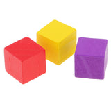 Maxbell Durable Pack of 50 Assorted Wood Blocks Cube for Kids Creative Games Toys Educational Toys Birthday Gift 0.78inch