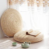 Maxbell Japanese Style Handmade Straw Woven Seat Cushion Tatami Dia. 40cm (15.75")