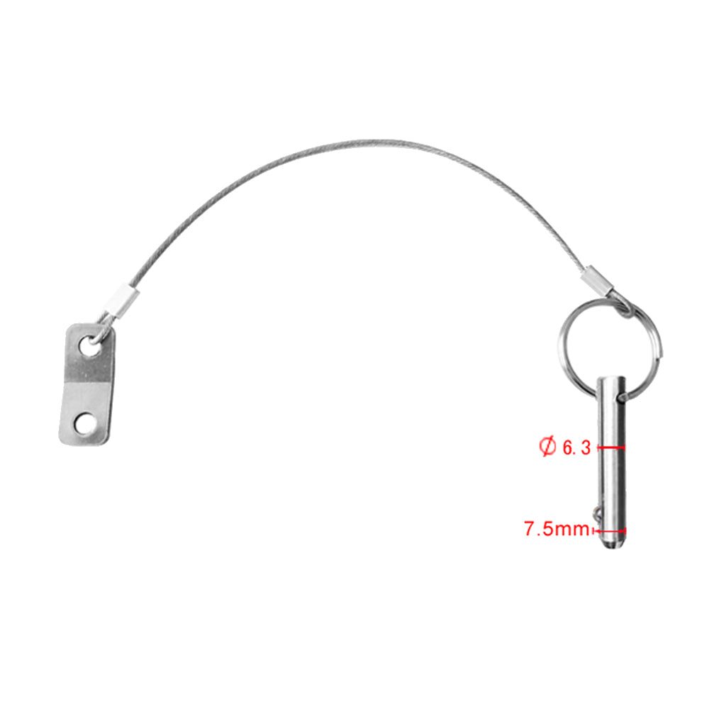 Maxbell Quick Release Pin, Stainless Steel with Lanyard, Bimini Boat Top Pin, 2 Pack