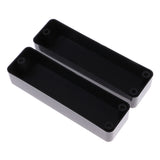 Maxbell Set of 2pcs Sealed Style Pickup Covers Electric Bass Guitar Replacement Black