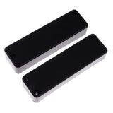Maxbell Set of 2pcs Sealed Style Pickup Covers Electric Bass Guitar Replacement Black