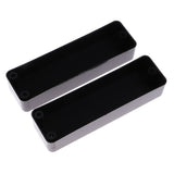 Maxbell Set of 2pcs Sealed Style Pickup Covers Electric Bass Guitar Replacement Black