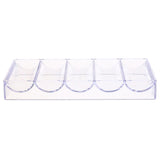 Maxbell Stackable Acrylic Clear Poker Card Game Chip Tray 100 Chips Holder No Lid
