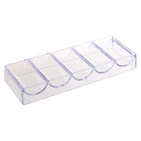 Maxbell Stackable Acrylic Clear Poker Card Game Chip Tray 100 Chips Holder No Lid