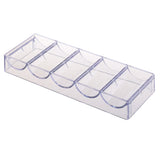 Maxbell Stackable Acrylic Clear Poker Card Game Chip Tray 100 Chips Holder No Lid