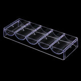 Maxbell Stackable Acrylic Clear Poker Card Game Chip Tray 100 Chips Holder No Lid