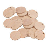 Maxbell 30 Pieces Unpainted Wooden Discs Round Wood Log Discs 38mm Wooden Coin DIY Craft 38mm