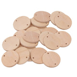 Maxbell 30 Pieces Unpainted Wooden Discs Round Wood Log Discs 38mm Wooden Coin DIY Craft 38mm