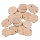 Maxbell 30 Pieces Unpainted Wooden Discs Round Wood Log Discs 38mm Wooden Coin DIY Craft 38mm