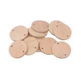 Maxbell 30 Pieces Unpainted Wooden Discs Round Wood Log Discs 38mm Wooden Coin DIY Craft 38mm