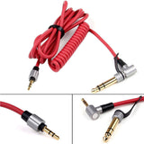 Maxbell Replacement Aux Auxiliary Cable Wire Cord for Monster Solo Beats Studio Headphones By Dr Dre Solo Studio Solohd Headphones Cable Red