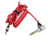 Maxbell Replacement Aux Auxiliary Cable Wire Cord for Monster Solo Beats Studio Headphones By Dr Dre Solo Studio Solohd Headphones Cable Red